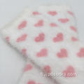 Chaussettes confortables super douces whit coeur rose